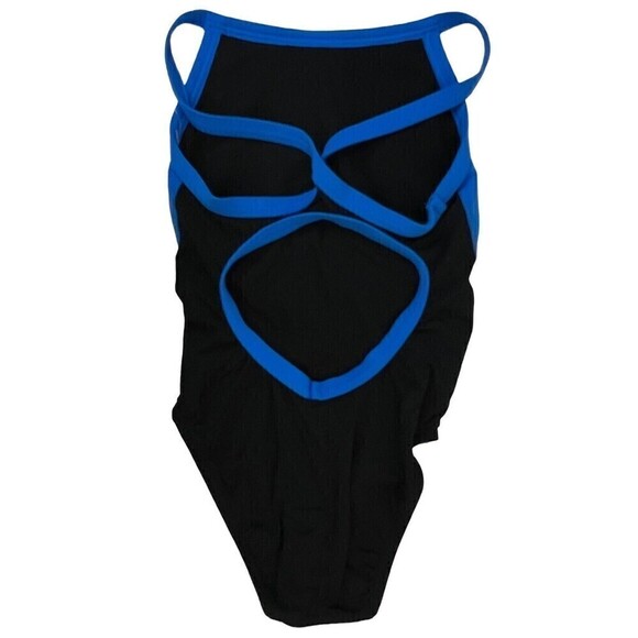 TYR Durafast YOUTH Alliance Splice DiamondBack 1pc Swimsuit Blue Size 22 (6/6X) - Picture 4 of 8